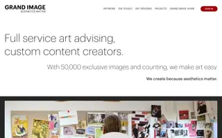 Grand Image homepage website preview