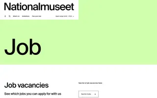 Nationalmuseet homepage website preview