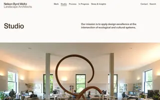 Nelson Byrd Woltz homepage website preview