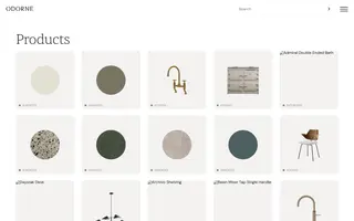 Odorne homepage website preview