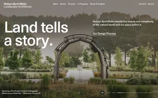 Nelson Byrd Woltz homepage website preview