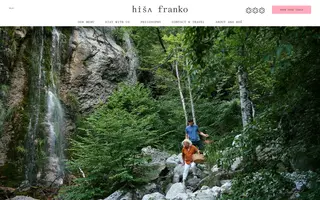Hiša Franko homepage website preview