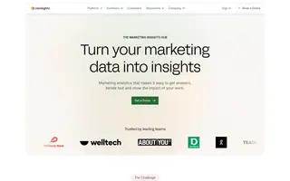 Clarisights homepage website preview