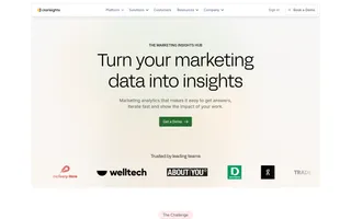 Clarisights homepage website preview
