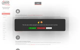 ImageX Fonts homepage website preview