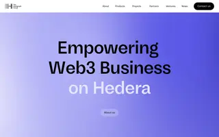 The Hashgraph Group homepage website preview