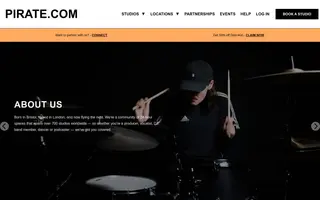 Pirate homepage website preview