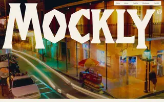 Drink Mockly homepage website preview