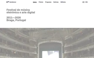 Semibreve homepage website preview