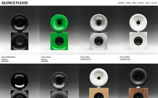 Silence Please homepage website preview
