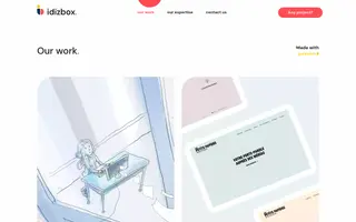 Idizbox homepage website preview