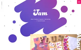 Plusjam homepage website preview