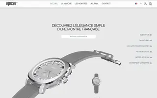 Apose homepage website preview