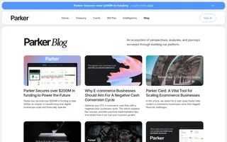 Parker homepage website preview