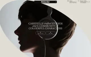 Rekorder Studios homepage website preview