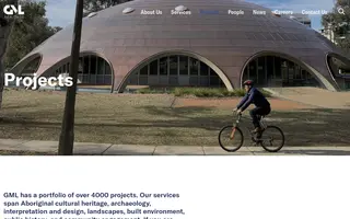 GML Heritage homepage website preview