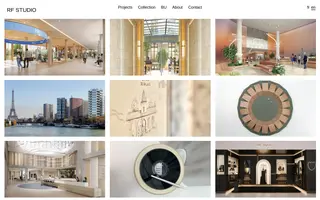RF Studio homepage website preview
