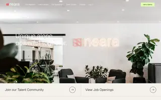 Neara homepage website preview
