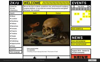 ZK/U Berlin homepage website preview