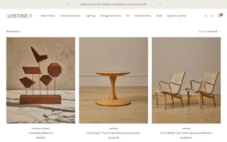 Lostine homepage website preview