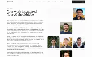 Runner homepage website preview