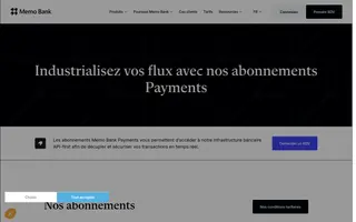Memo Bank homepage website preview