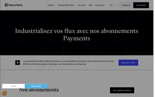 Memo Bank homepage website preview