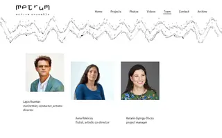 Metrum Ensemble homepage website preview
