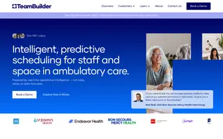 TeamBuilder homepage website preview