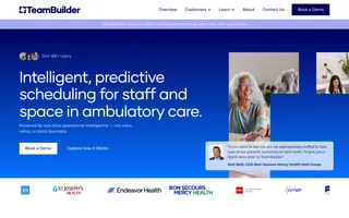 TeamBuilder homepage website preview