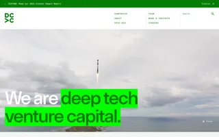 DCVC homepage website preview