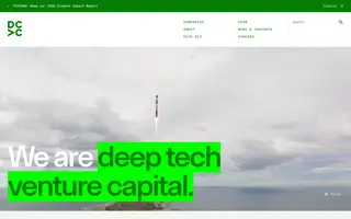 DCVC homepage website preview