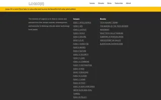 Logic Magazine homepage website preview