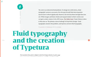 Typetura homepage website preview