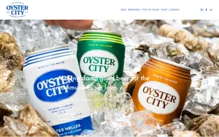 Oyster City Brewing homepage website preview