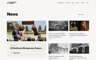 Equal Justice Initiative homepage website preview
