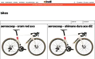 Cinelli homepage website preview