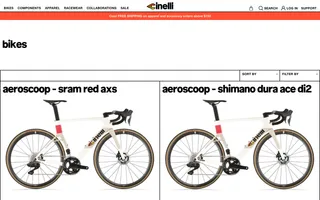 Cinelli homepage website preview