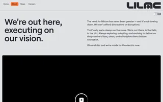 Lilac homepage website preview