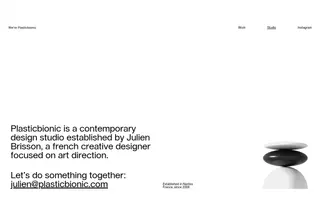 Plasticbionic homepage website preview