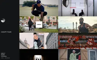 Canopy Films homepage website preview