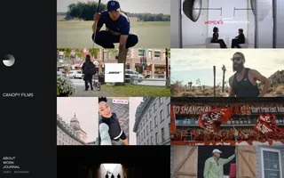 Canopy Films homepage website preview