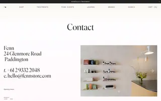 Fenn homepage website preview