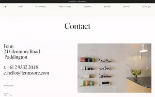 Fenn homepage website preview