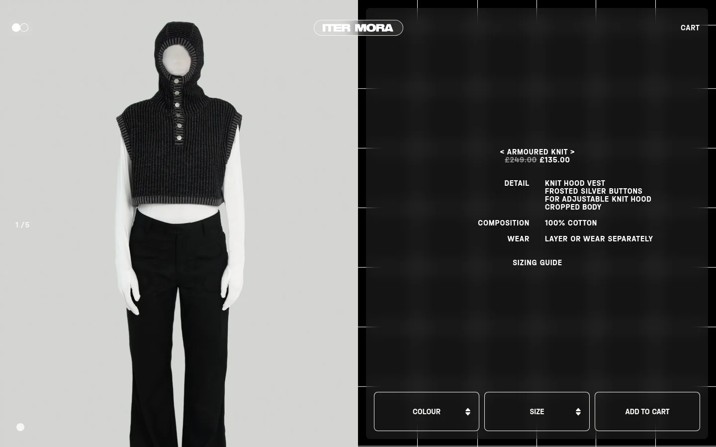 Iter Mora Shop / Catalog desktop website screenshot