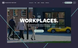 Bicester Motion homepage website preview
