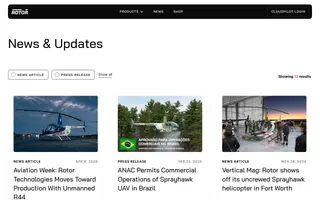 Rotor homepage website preview