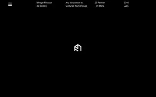 Mirage Festival homepage website preview