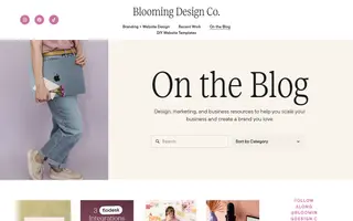 Blooming Design Co. homepage website preview