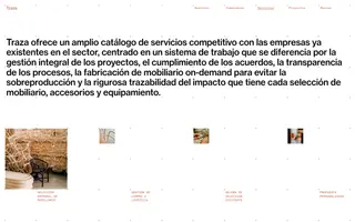 Traza homepage website preview